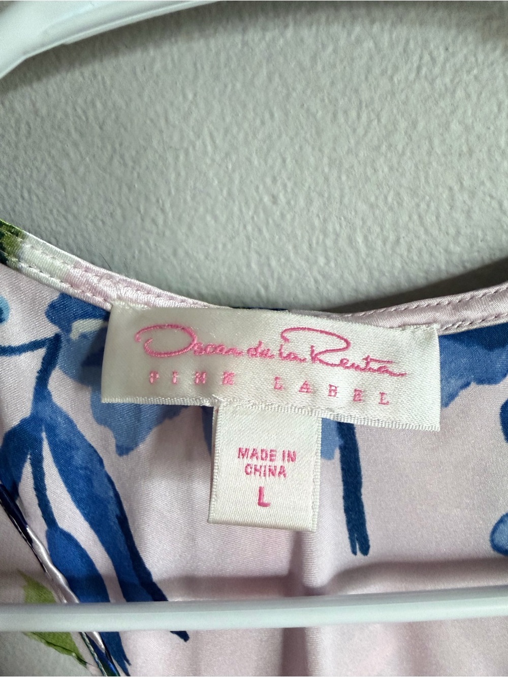 Oscar De La Renta Pink Label Ruffle Neck Floral Maxi Dress Nightgown L - Picture 2 of 5
